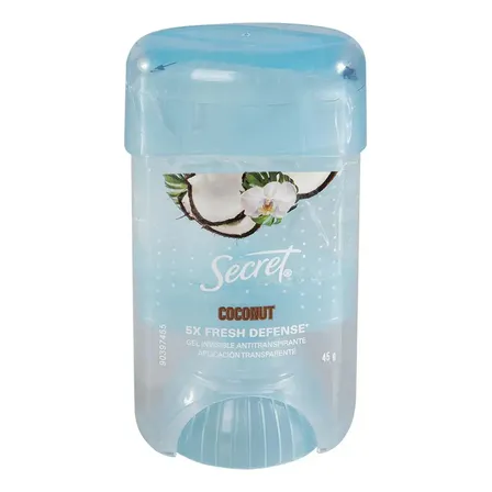 Desodorante Antitranspirante En Gel Coconut 45g Secret Coco