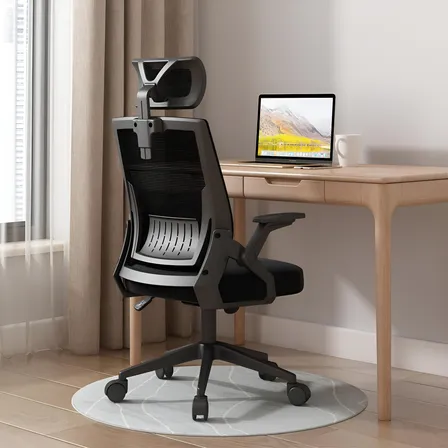 Silla Gamer Oficina Ergonómica Giratoria Con Reposacabezas Color Negro Completo Material Del Tapizado Algodón
