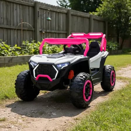 Montable Electrico Buggy 12v 4x4 Control Bluetooth Color Rosa