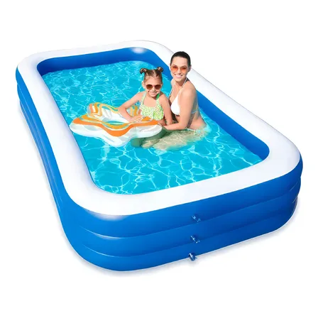 Piscina Alberca Inflable Familiar Para Niños Y Adultos 3m Color Azul