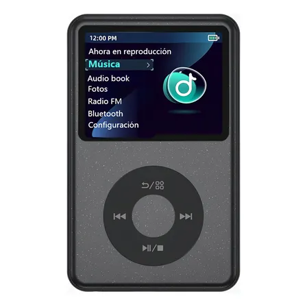 Innioasis® Y1 Reproductor Musical Portátil Mp3 Mp4 Con Bluetooth Hifi 128gb Compatible Con 21 Formatos De Música, Sonido... Negro