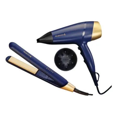 Combo Alaciador + Secadora Remington Ds5805 Profesional Negro