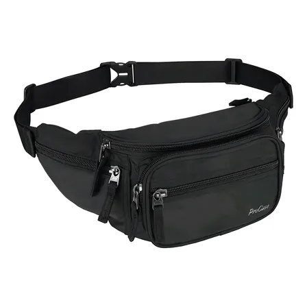 Procase Pc-08361659 Cangurera Riñonera Unisexo Color Negro Liso