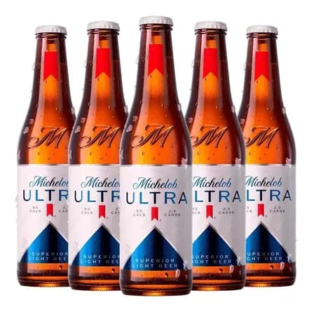 Cerveza Clara Michelob Ultra, 24 Botellas 355ml C/u