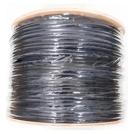 Cable Utp Cat6 Exterior Premiun 305m Doble Forro Negro Cca 350mhz