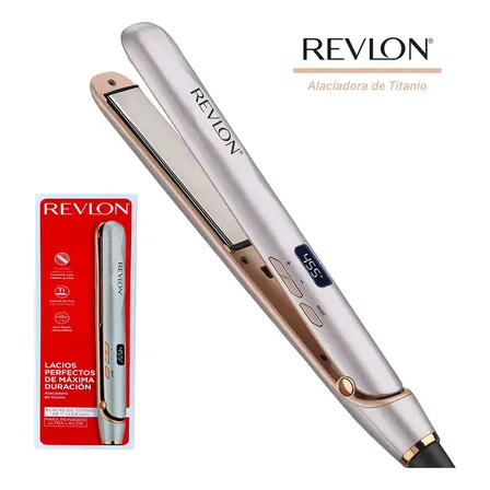 Alaciadora De Titanio Revlon, Alaciadora Para Cabello Con Placas De 1 Pulgada, Lacios Perfectos De Máxima Duración,... Blanco / White