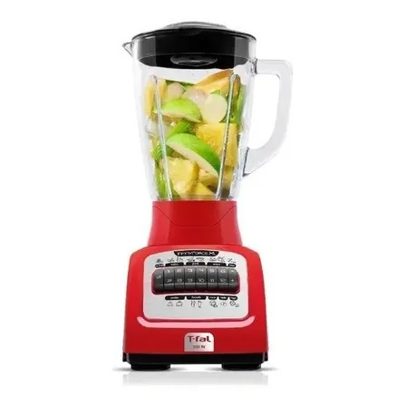 Licuadora T-fal Infinyforce Xl Ln8225mx 2.2 L Roja Con Vaso De Vidrio Rojo