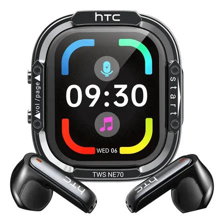Audifonos Htc Ne70 Color Negro Intenso Bluetooth 6.0 Auriculares Inalambricos In Ear Con Pantalla Táctil Inteligente Ai Audifonos Traductores Resistente Al Agua Ipx5 Compatible Con iPhone Y Android