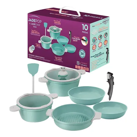 Batería De Cocina Jade Pop Edge 10 Piezas | Jade Cook Agua