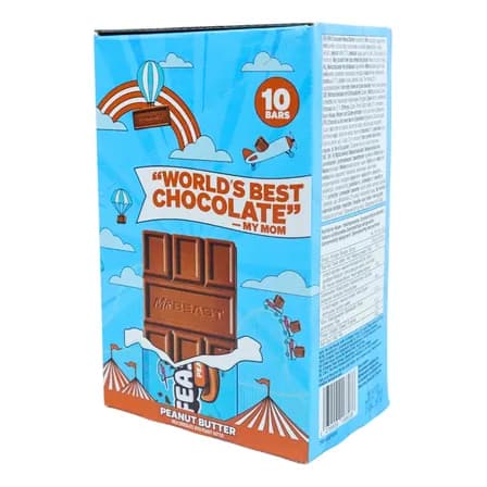 Mrbeast Feastables Peanut Chocolate Display Con 10pz De 60g