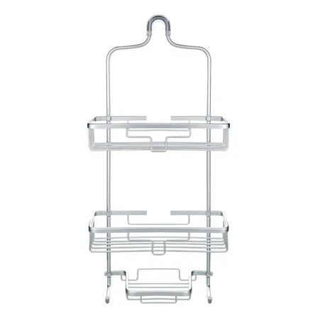 Organizador Para Regadera De Aluminio Anti-óxido 2 Niveles Color Plateado
