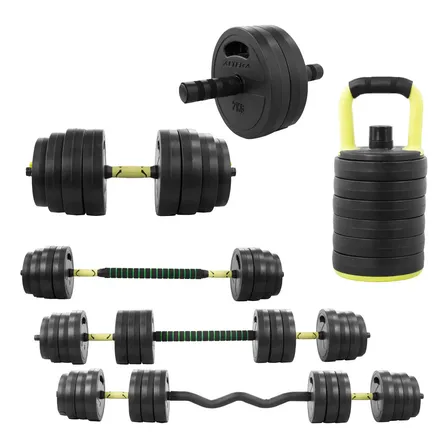 Set De Mancuernas Altera 40 Kg Pesas Kit Ejercicio Barra Z