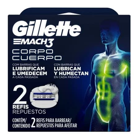 Repuesto Para Máquina De Afeitar X2 Unidades Mach3 Gillette