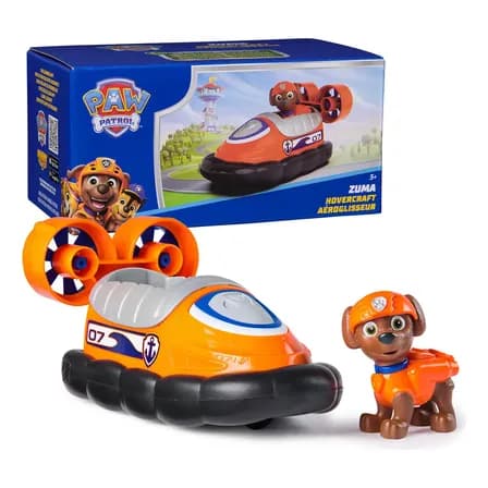 Juguete Niños Paw Patrol, Aerodeslizador De Zuma, Vehículo De Juguete Con Figura De Acción Coleccionable, Juguetes Respetuosos Con El Medio Ambiente Para Niños Y Niñas A Partir De 3 Años