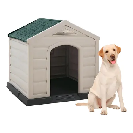 Casa P/perros Razas Medianas Y Grandes Rimax 92x90x89cm Beige/verde Oscuro