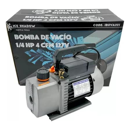 Bomba De Vacío Monoetapa Ice Shadow 1/4 Hp 4 Cfm Para Aire Acondicionado Y Refrigeración