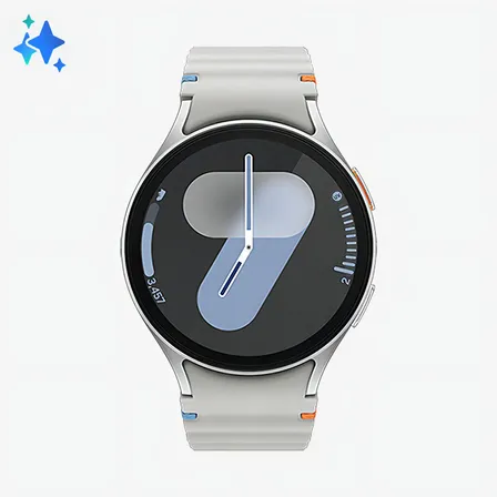 Reloj Inteligente Samsung Galaxy Watch7 44 Mm Lte Funda Plateada Para Galaxy Ai, Pulsera Plateada, Diseño De Pulsera Con Bisel Plateado