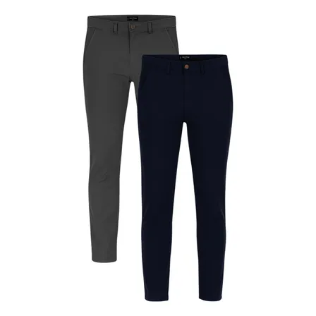 2 Pack Pantalones Chino Holstone Hombre Gabardina Slim Fit