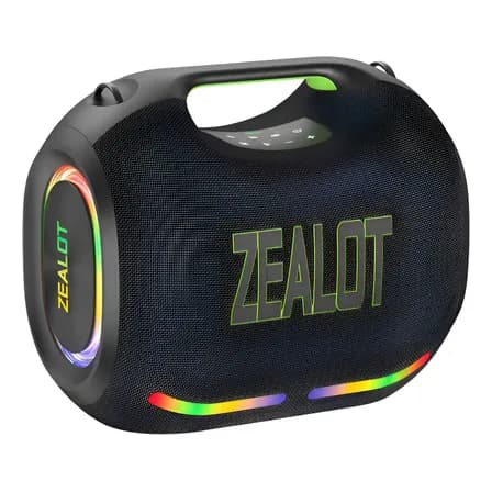 Bocina Bluetooth Zealot Ze21 250w Ipx6 Subwoofer Negro Luces Led