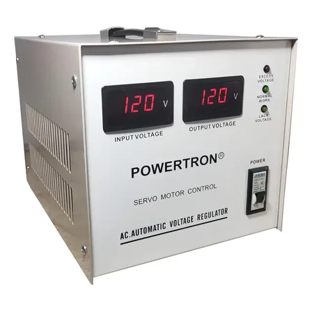 Regulador De Voltaje 3 Kva 120 Volts Marca Powertron Blanco