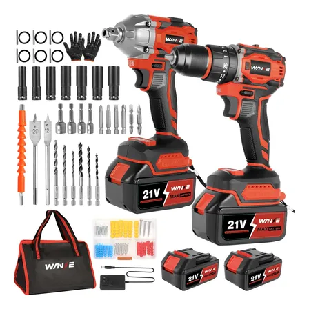 Destornillador De Taladros Y Rotomartillo Rojo Con Batería 2