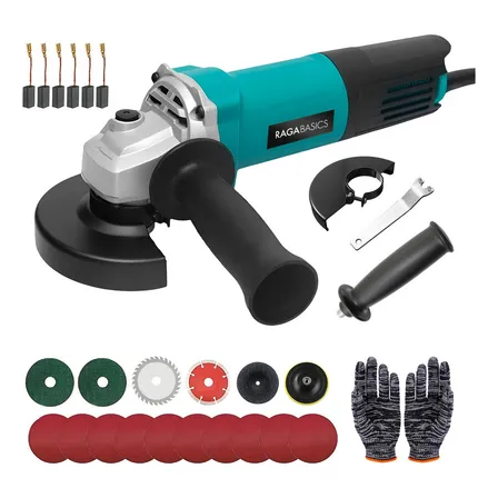 Mini Esmeriladora Angular De 50hz Color Azul 2000 W Con Accesorios