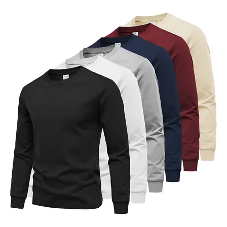 Pack 6 Pzs Playera Caballero Hombre Manga Larga Algodon