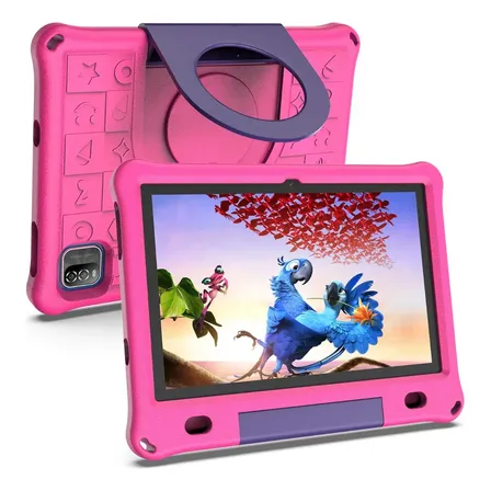 Tablet Para Niños Pritom B10k 10.1'' 12gb+64gb Andoid 15 Con Funda Color Rosa