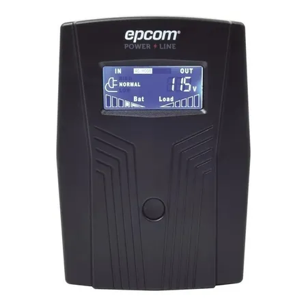 Ups Epcom Epu600lcd 600va/360w Entrada Y Salida 120 Vca Regulador Color Negro