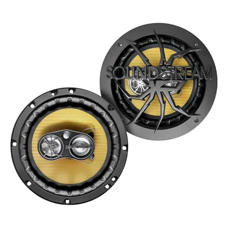 Bocinas Auto 6.5 PuLG Carbono Pro Kevlar 4 Vías Soundstream Color Dorado