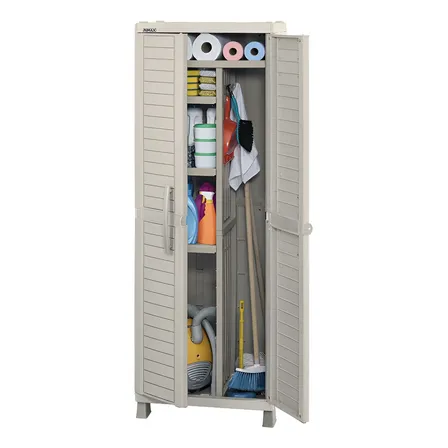 Armario Almacenamiento Exterior Plástico Resistente Rimax Color Beige
