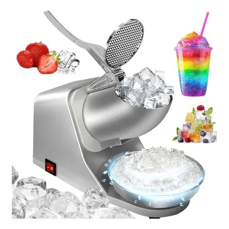 Trituradora De Hielo Eléctrica 500w Acero Inoxidable 17021 Plateado