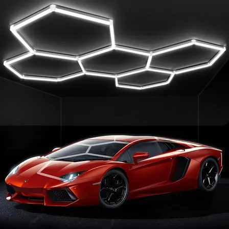 Luz Led Panel Hexagonal 168w  Para Lamparas De Techo Taller
