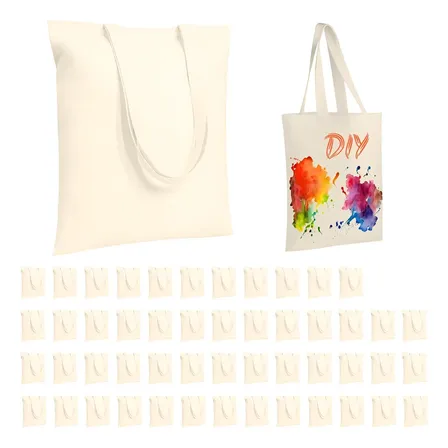 50 Pack Bolsas Tote Bag De Manta Cruda 40x35cm 100% Algodón