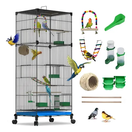 Sets 12 Jaula De Metal Para Pájaro De Loro/jaula De Canario