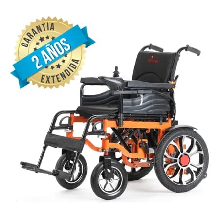 Aijia Silla De Ruedas Electrica Todoterreno Para Gordo Naranja