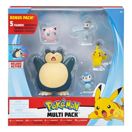 Pokemon Multi Pack 5 Figuras Deluxe Edition Snorlax