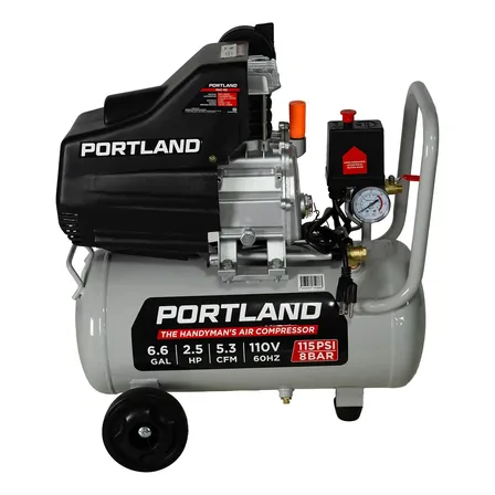 Compresor Aire Eléctrico Portland 25 Litros 115psi - Pac-65 Gris 60 Hz. Monofásica