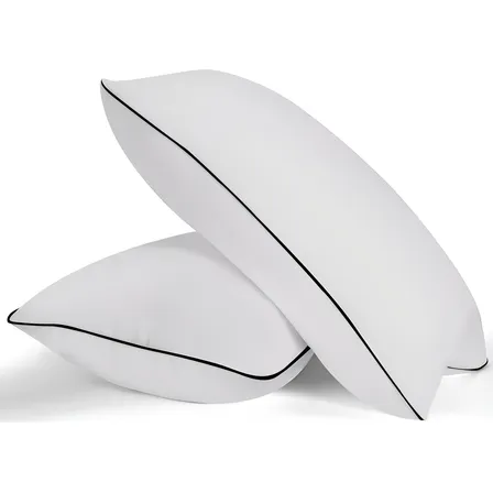 Set De 2 Almohadas Alvana King Size 51x91cm Suave Esponjosa Color Bies Negro