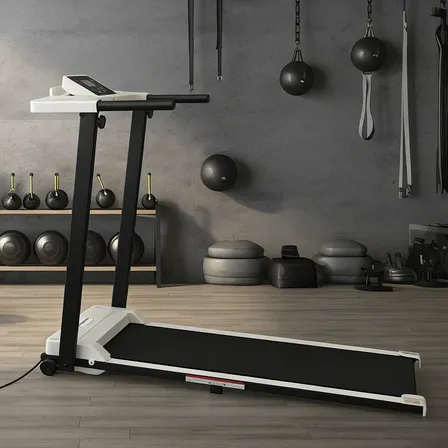 Caminadora Eléctrica Portátil Motor 3.0hp Compatible Bluetoo Blanco