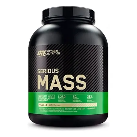 Suplemento En Polvo Optimum Nutrition Carbohidratos De Serious Mass Sabor Vainilla X 2.72kg