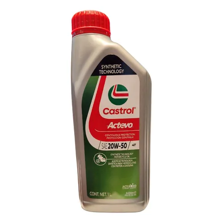 Aceite Moto 4t Castrol Actevo 20w50 Sintetico 1l