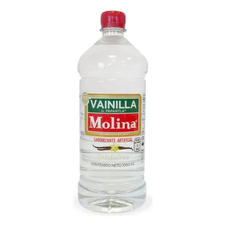 Vainilla Molina Cristalina De 1 Litro | Transparente | Saborizante Artificial | Sin Azúcar | Vainilla Líquida | Kosher | Para Repostería | Postres Y Bebidas Para Preservar Sus Colores