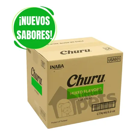 Golosina Para Gato Churu Sabores Mixtos 192 Pzas De 14g C/u