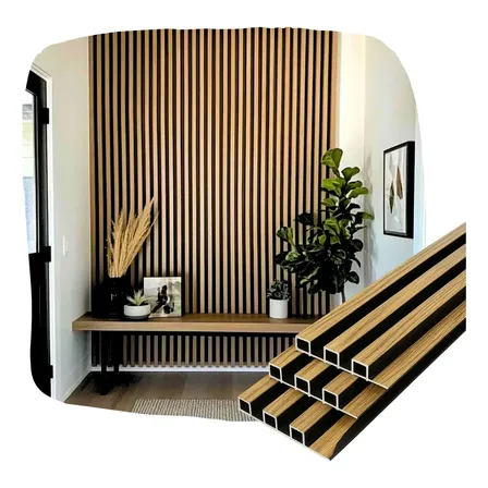 Lambrin Decorativo Wpc Panel 3d Kit 12 Piezas Color Madera