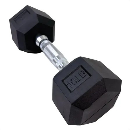 Mancuerna Lincky Hexagonal De 10 Lbs Gym Fitness Crossfit Color Negro