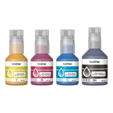 Kit De Tintas Brother Btd100 Bk,c,m,y Para T230-t530-t730-t830-t930-t536-t436
