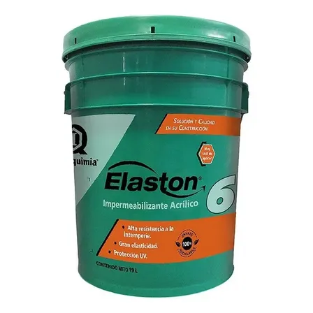 Impermeabilizante Acrílico 6 Años Elaston / Blanco / 19 Lt