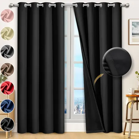 Cortinas Blackout Ventana Sala 280x220cm Lonsp 2 Paneles