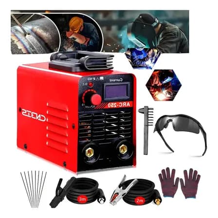 Maquina Soldadora Inverter Portatil 110v Planta Para Soldar Color Rojo Soldadora Inverter Portatil 60hz110v